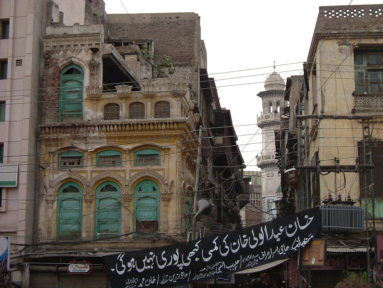 پشاور کے اندرونِ شہر کا ایک منظر