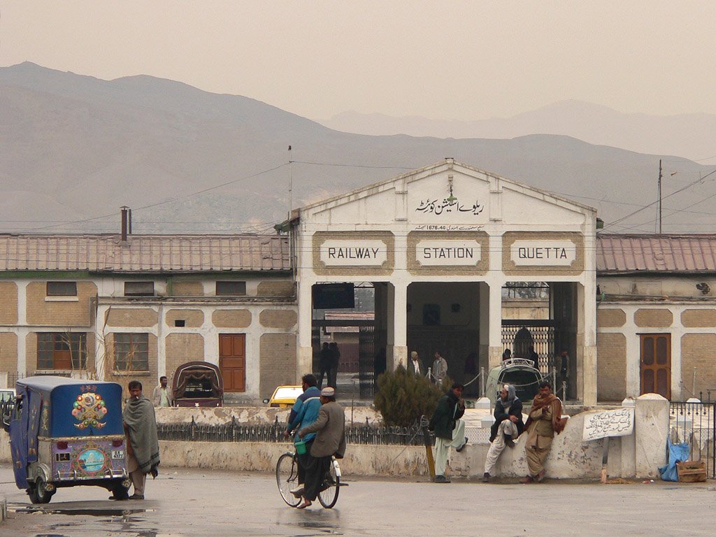کوئٹہ ریلوے اسٹیشن پر کھڑی ٹرین کی فائل تصویر